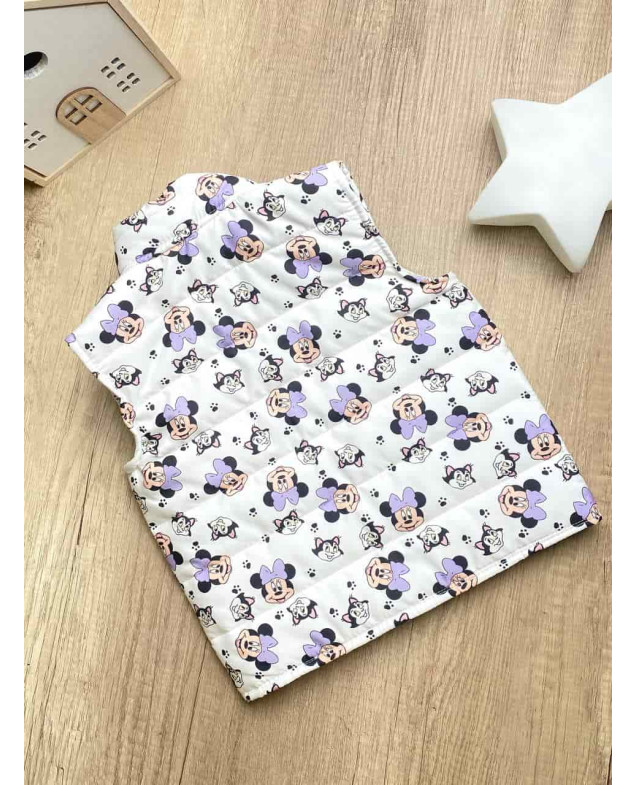 Костюм для дівчинки весна/осінь 859 котон ліловий/білий Minnie 92(р)