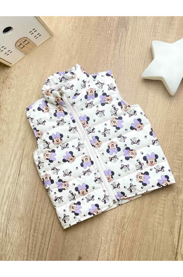 Костюм для дівчинки весна/осінь 859 котон ліловий/білий Minnie 92(р)