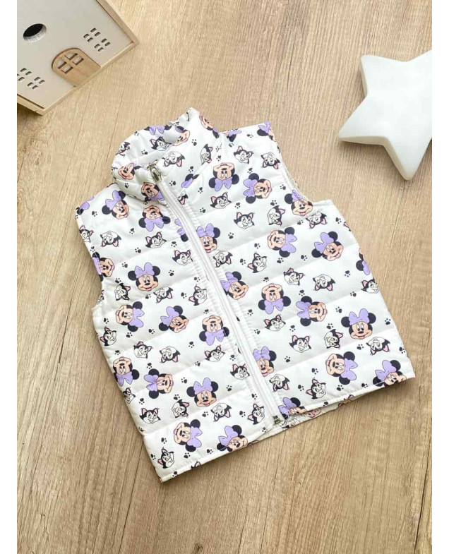 Костюм для дівчинки весна/осінь 859 котон ліловий/білий Minnie 92(р)