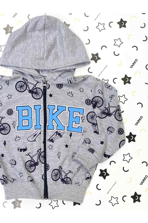 Костюм для хлопчика весна/осінь 21259 котон сірий/темно-синій Bike 92(р)