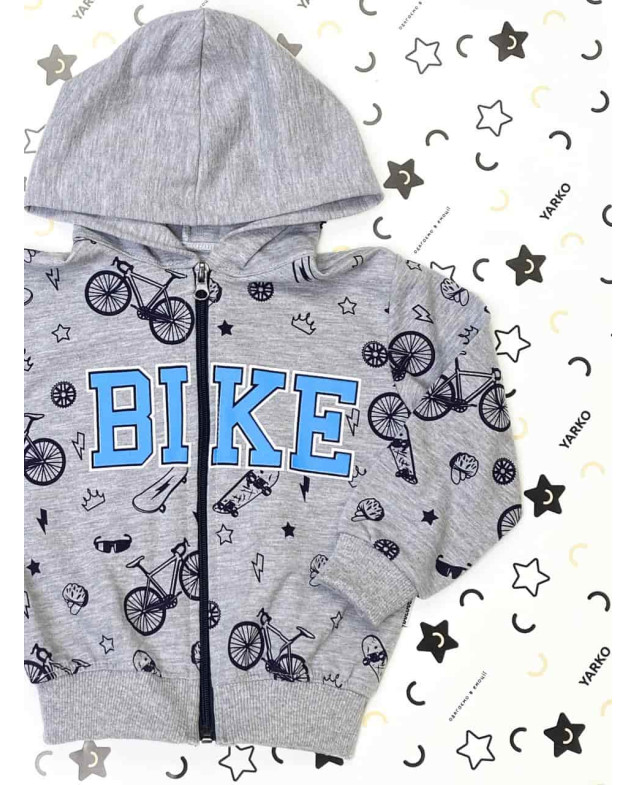 Костюм для хлопчика весна/осінь 21259 котон сірий/темно-синій Bike 92(р)