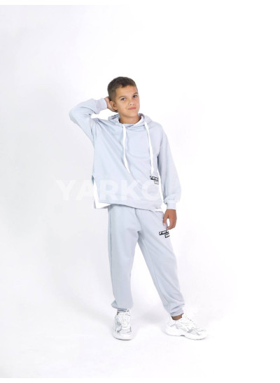 Костюм спортивний HAYKIDS для хлопчиків весна/осінь 1188 котон світло-сірий When 134(р)