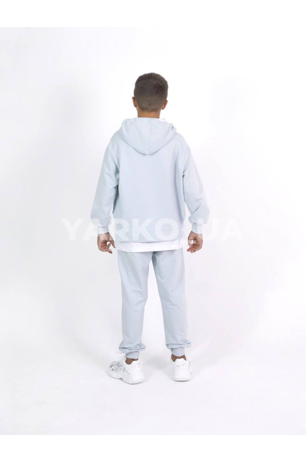 Костюм спортивний HAYKIDS для хлопчиків весна/осінь 1188 котон світло-сірий When 134(р)