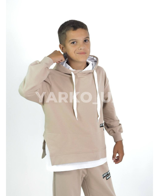 Костюм спортивний HAYKIDS для хлопчиків весна/осінь 1188 котон капучино When 134(р)