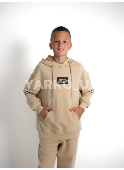 Костюм спортивний HAYKIDS для хлопчиків і дівчаток весна/осінь 1241 котон бежевий Explore 128(р)