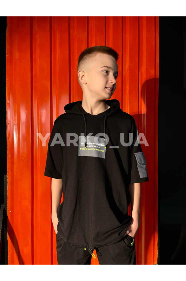 Костюм MAGO для хлопчиків на літо 3252 котон чорний STYLE 140(р)