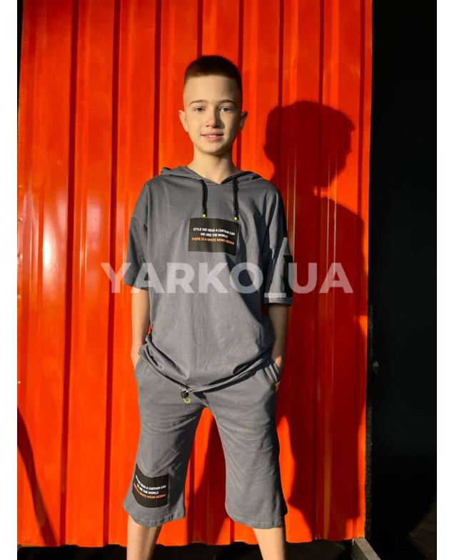 Костюм MAGO для хлопчиків на літо 3252 котон чорний STYLE 140(р)
