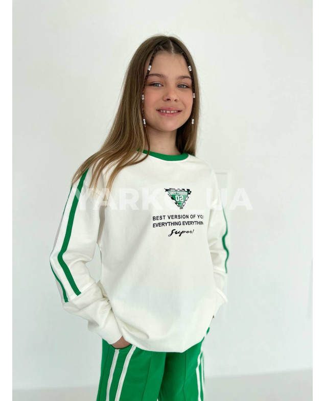 Костюм LOCOLOCO для дівчаток весна/осінь 3025 з котону електрик Super 140(р)