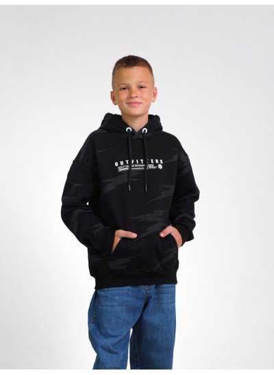 Худі WANEX для хлопчиків на зиму 16743 котон/фліс чорний OUTFITTERS 134(р)