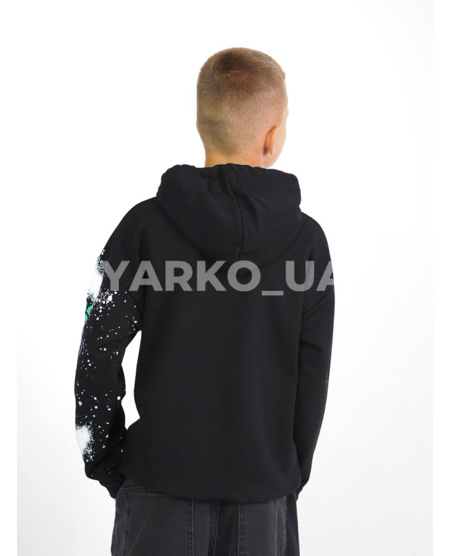 Худі WANEX для хлопчиків весна/осінь 16735 котон чорний фарби 140(р)