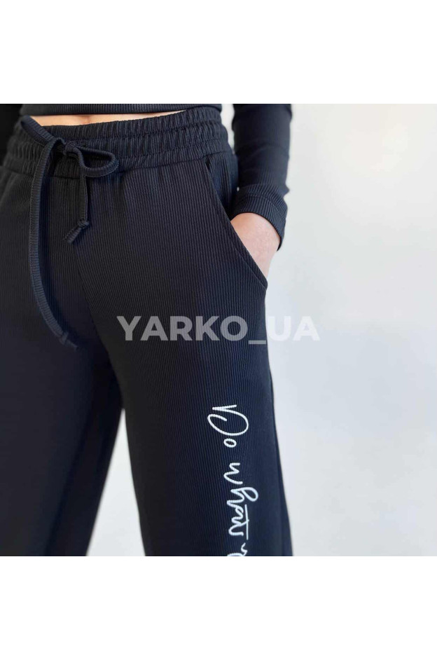 Костюм Mini Moda для дівчат 3152 з бавовни чорний You Love 140(р)