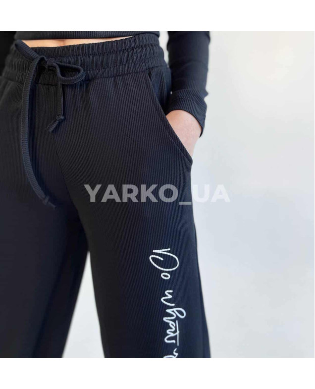Костюм Mini Moda для дівчат 3152 з бавовни чорний You Love 140(р)