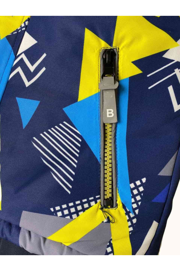 Комбінезон роздільний Ballabio для хлопчика на зиму L-2384 холофайбер/фліс синій геометрія 98(р)
