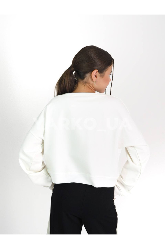 Світшот Mini Moda для дівчаток весна/осінь 34052M котон/пе молочний ланцюжок 140(р)