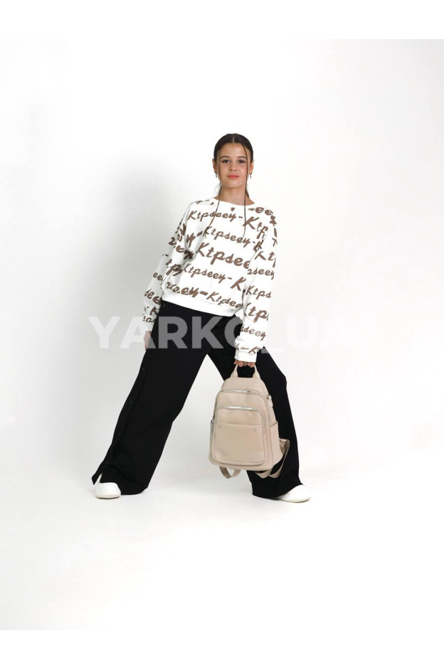 Брюки Mini Moda для дівчаток весна/осінь 34022M котон/пе чорний палаццо бічні кнопки 128(р)