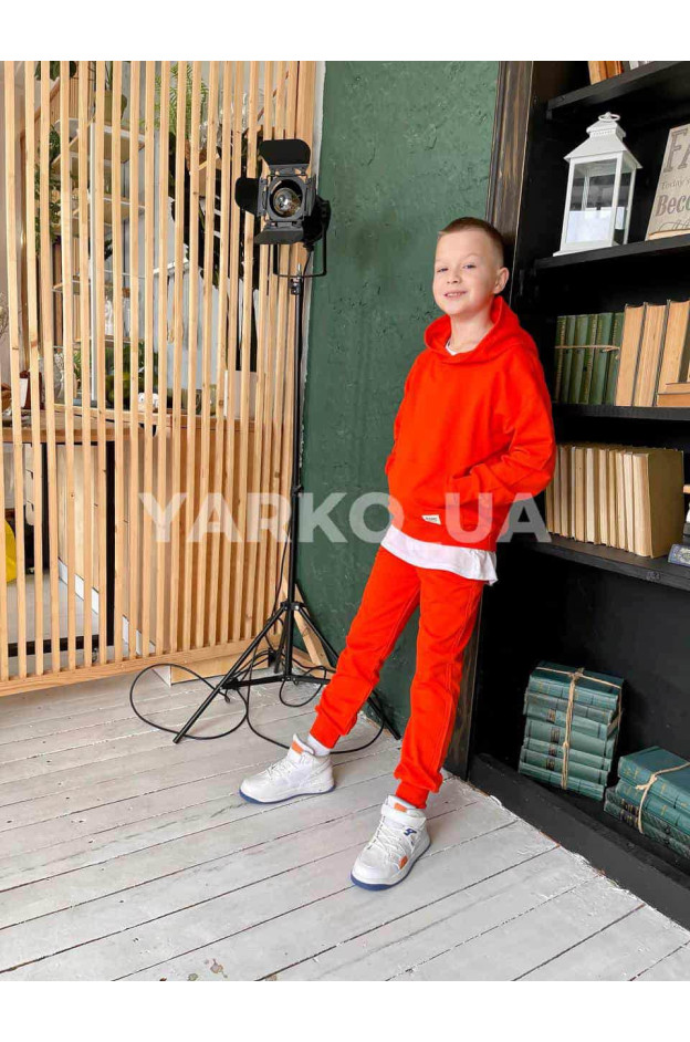 Костюм спортивний для хлопчиків весна/осінь 1163 з котону нашивка 128(р) 