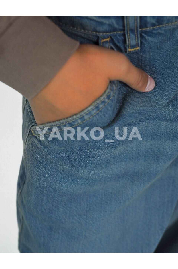 Джинси Ada Yildiz для хлопчиків і дівчаток весна/осінь 1100-G котон синій баггі потерті кармани 128(р)
