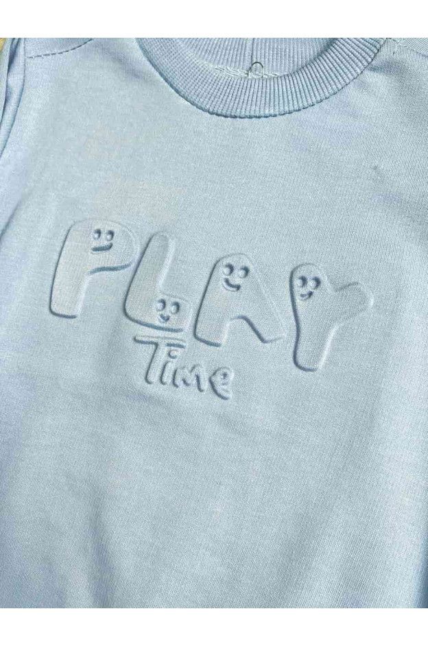 Костюм для хлопчика весна/осінь 217532 котон блакитний Play Time 80(р)