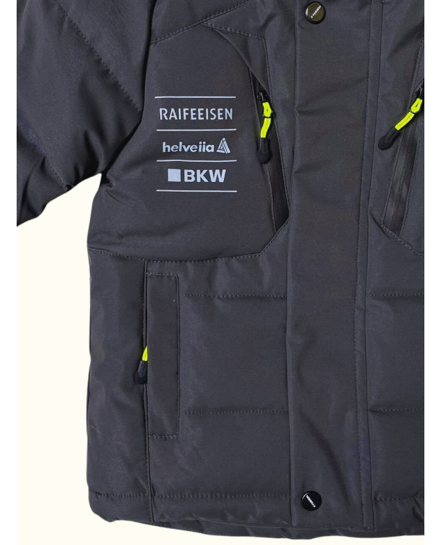 Куртка для хлопчика на зиму HM-612# холофайбер/фліс графіт Raifeeisen 104(р)