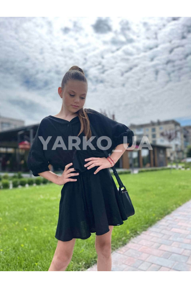 Блуза для дівчаток 5003 з котону малинова куліска 164(р)