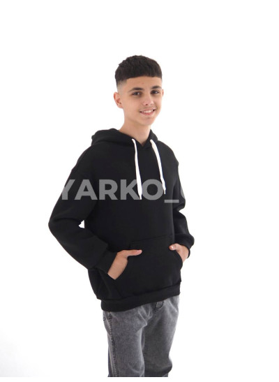 Худі HAYKIDS для хлопчиків і дівчаток на зиму 1363 котон/фліс чорний база 158(р)