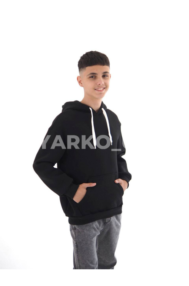 Худі HAYKIDS для хлопчиків і дівчаток на зиму 1363 котон/фліс чорний база 158(р)