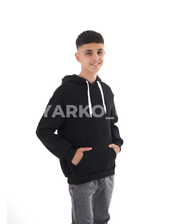 Худі HAYKIDS для хлопчиків і дівчаток на зиму 1363 котон/фліс чорний база 158(р)