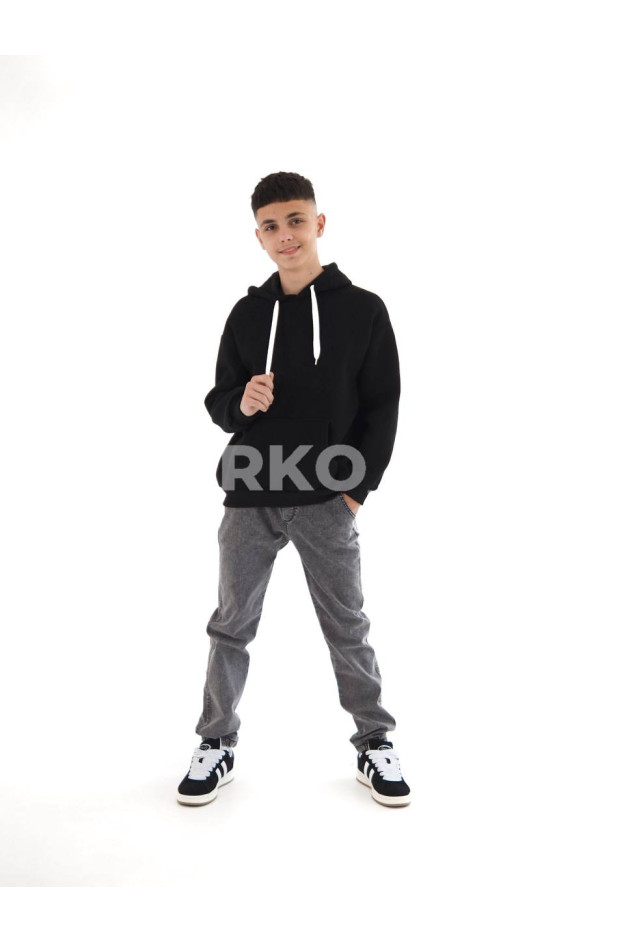 Худі HAYKIDS для хлопчиків і дівчаток на зиму 1363 котон/фліс чорний база 158(р)