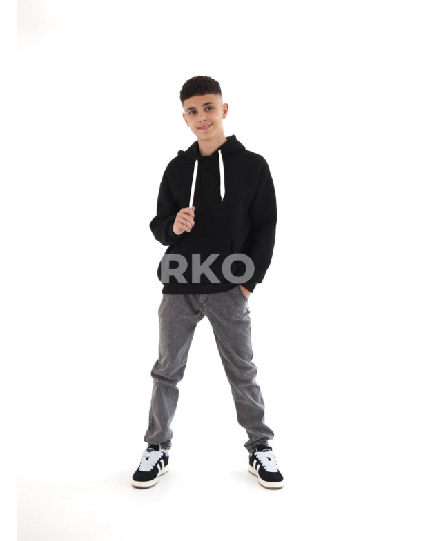 Худі HAYKIDS для хлопчиків і дівчаток на зиму 1363 котон/фліс чорний база 158(р)