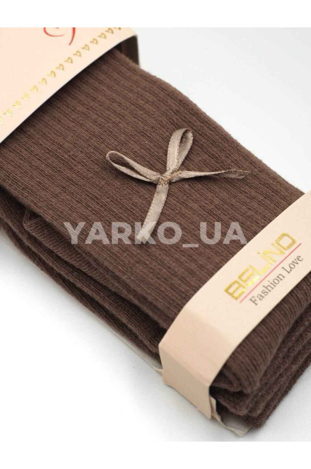 Колготи BELINO для дівчаток весна/осінь BA35001 котон шоколад бантик 5-6(р)