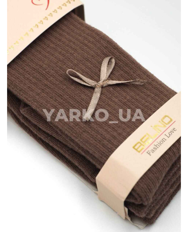 Колготи BELINO для дівчаток весна/осінь BA35001 котон шоколад бантик 5-6(р)