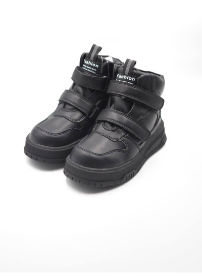 Черевики BESSKY для хлопчика на зиму BM3985-1B екошкіра/хутро чорний рифлена підошва 26(р)