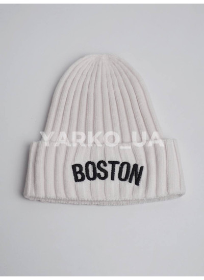 Шапка Glory Kids для хлопчика або дівчинки 9144 віскоза/еластан білий BOSTON 52-54(р)