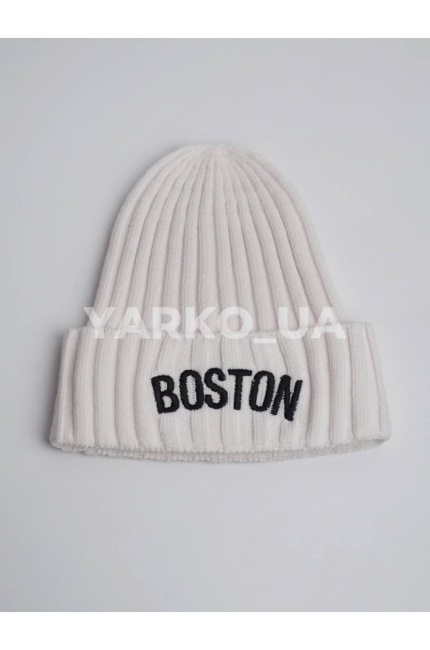 Шапка Glory Kids для хлопчика або дівчинки 9144 віскоза/еластан білий BOSTON 52-54(р)