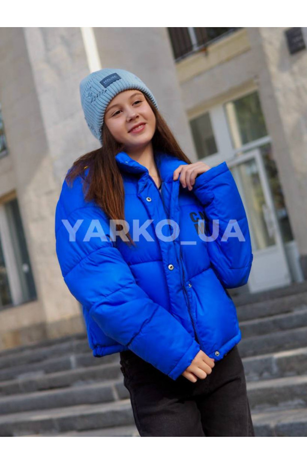 Шапка Malisa для дівчинки весна/осінь 996614 котон/акрил блакитний рванка 54-56(р)