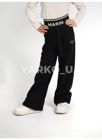 Брюки Olis для дівчинки на зиму 996618 котон/пе мікрофліс чорний Marin 128(р)