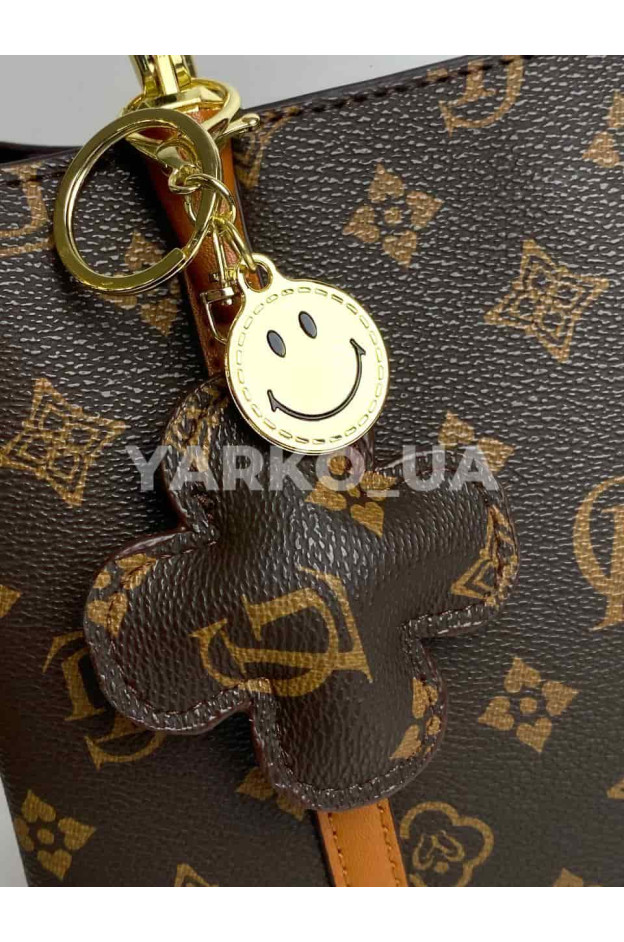Сумка для дівчинки 996650 екошкіра шоколад бренд з брелком 24 х 19 х 10 см
