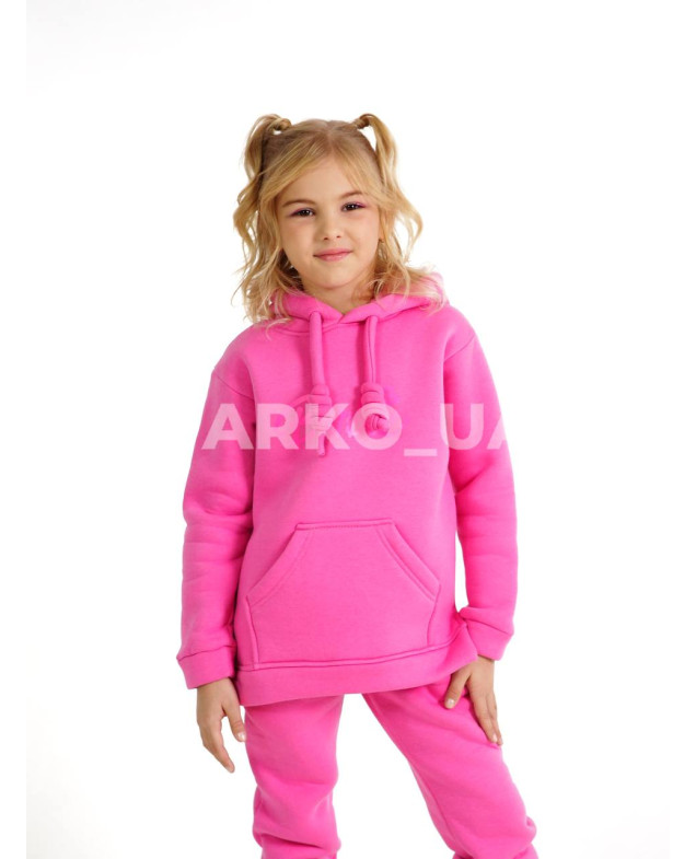 Костюм спортивний DI&LI для дівчинки на зиму 996658 котон/фліс рожевий Barbie 122(р)