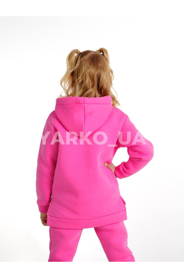 Костюм спортивний DI&LI для дівчинки на зиму 996658 котон/фліс рожевий Barbie 122(р)