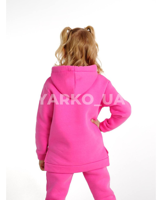 Костюм спортивний DI&LI для дівчинки на зиму 996658 котон/фліс рожевий Barbie 122(р)