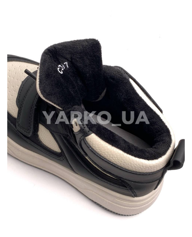 Хайтопи Jong Golf для хлопчика або дівчинки весна/осінь C30897-20 екошкіра/велюр лате/чорний Exclusive 33(р)