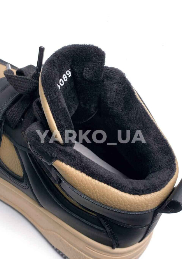 Хайтопи Jong Golf для хлопчика або дівчинки весна/осінь C30897-30 екошкіра/велюр мокко/чорний Exclusive 33(р)