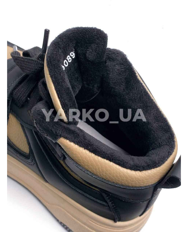 Хайтопи Jong Golf для хлопчика або дівчинки весна/осінь C30897-30 екошкіра/велюр мокко/чорний Exclusive 33(р)