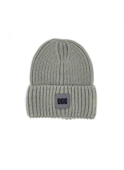 Шапка для дівчинки на зиму 997059 вовна/акрил сірий UGG 56-58(р)
