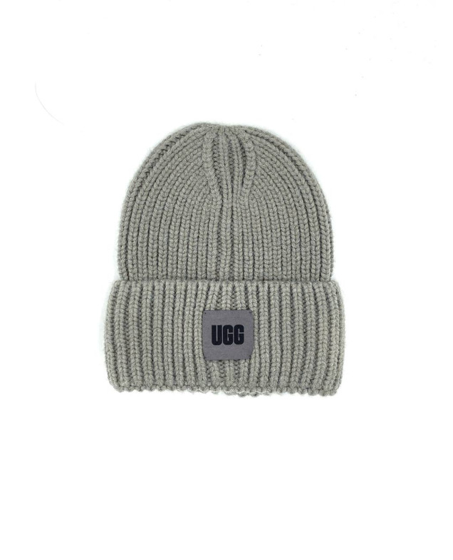 Шапка для дівчинки на зиму 997059 вовна/акрил сірий UGG 56-58(р)
