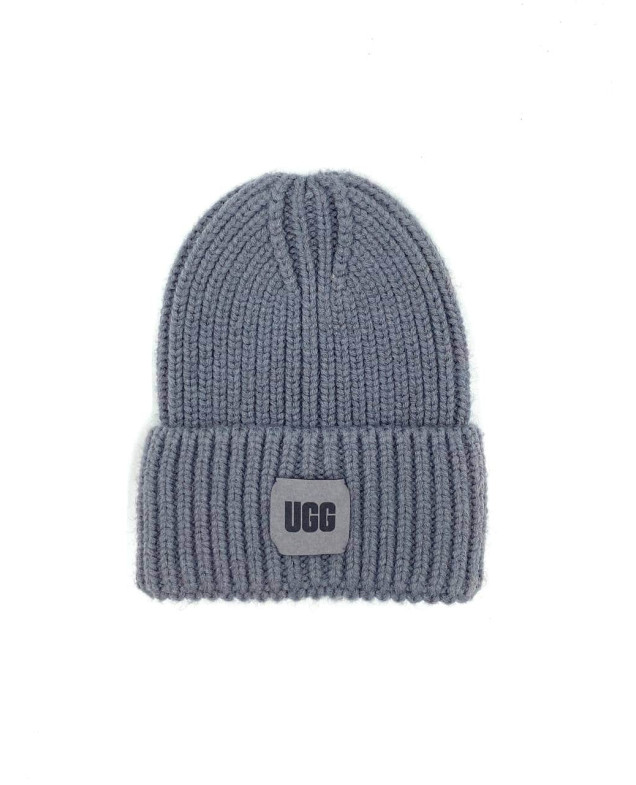 Шапка для дівчинки на зиму 997059 вовна/акрил графіт UGG 56-58(р)