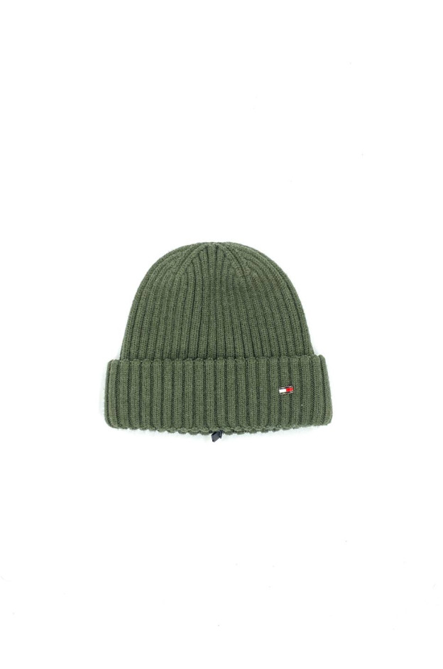 Шапка для хлопчика весна/осінь 997061 вовна/віскоза хакі біні Tommy Hilfiger 55-58(р)
