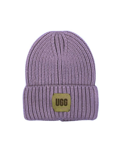 Шапка для дівчинки на зиму 997059 вовна/акрил ліловий UGG 56-58(р)