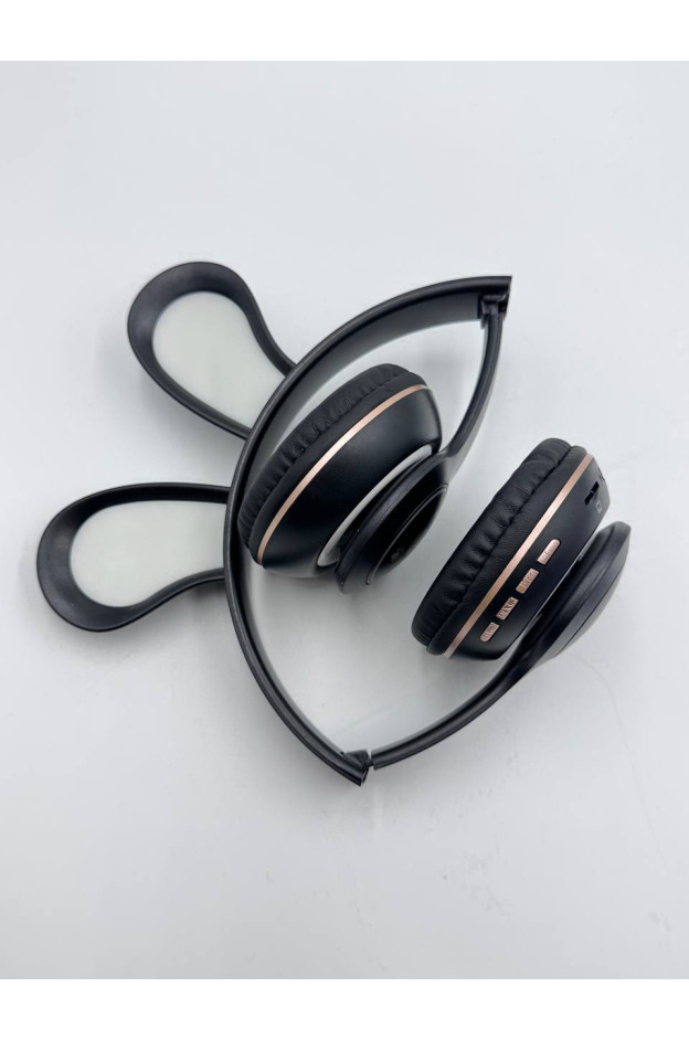 Навушники для дівчинки 64085 чорний bluetooth,світло, карта пам'яті, мікрофон