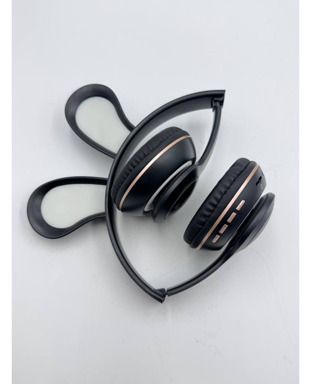 Навушники для дівчинки 64085 чорний bluetooth,світло, карта пам'яті, мікрофон